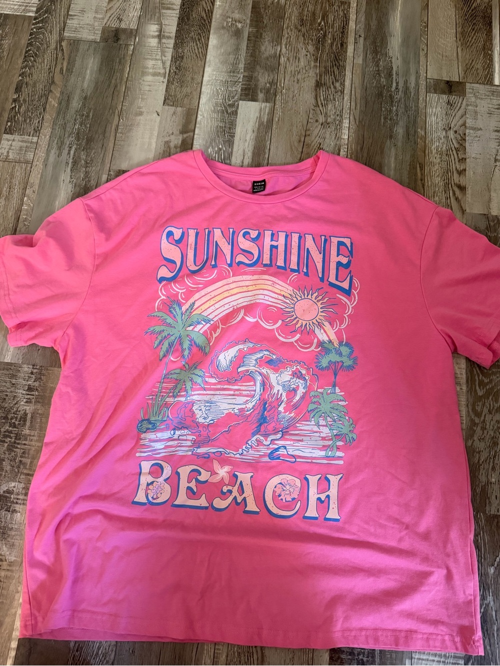 SHEIN Hot Pink Crewneck Tee